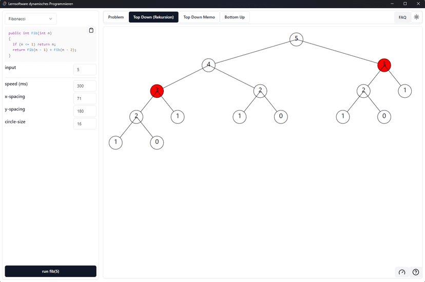 Bachelor thesis: educational software for dynamic programming